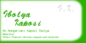 ibolya kaposi business card